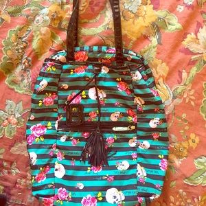 Betsy Johnson Lets Tango Skull Bag Backpack